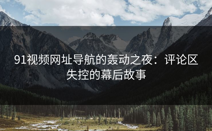 91视频网址导航的轰动之夜：评论区失控的幕后故事